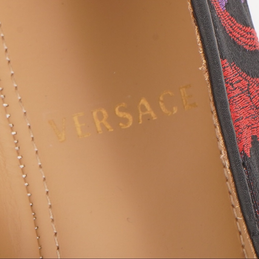 NIB Versace Pantofola Tessuto Multicolor Size 40 - Picture 5 of 12